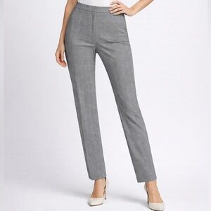 Joie Pants High Rise Straight Leg Size 12 Plaid Career Stretch Work Trousers New